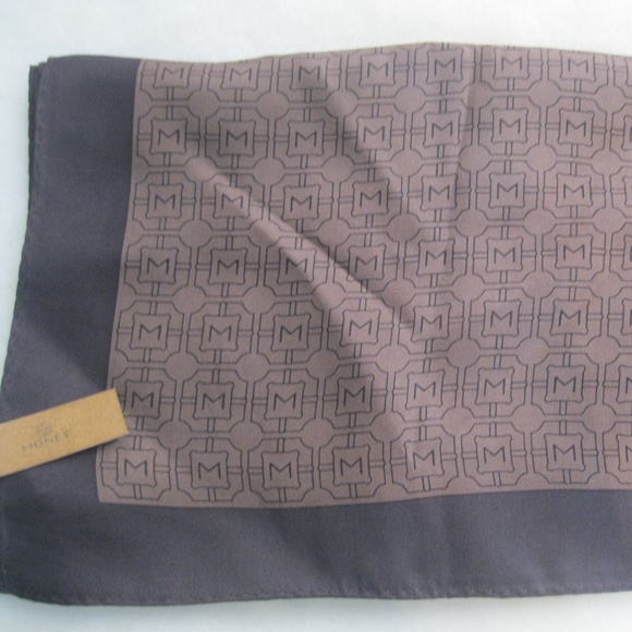 Monet Silk Monogram Logo Scarf WT - Picture 5 of 5